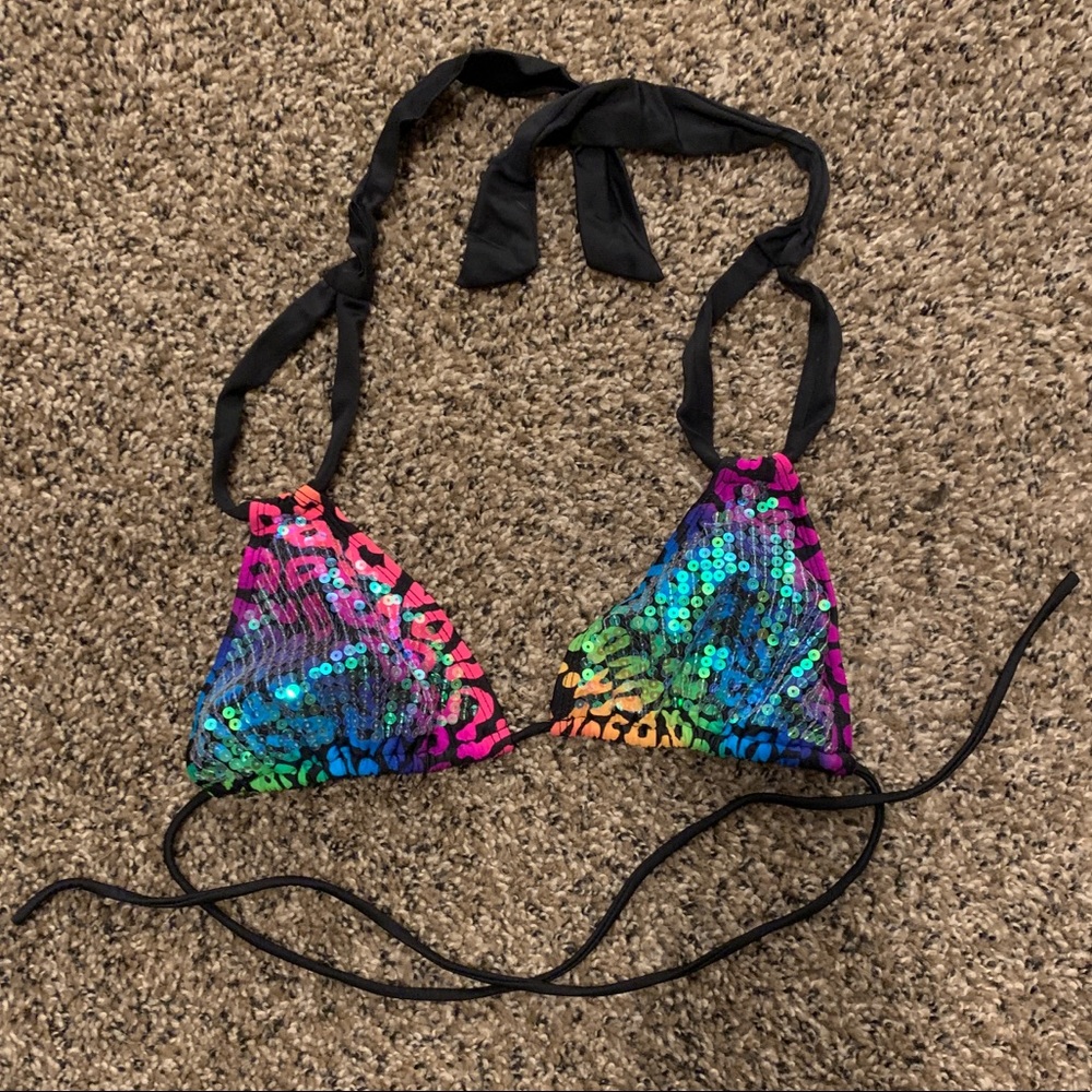 Sequined Bikini Top